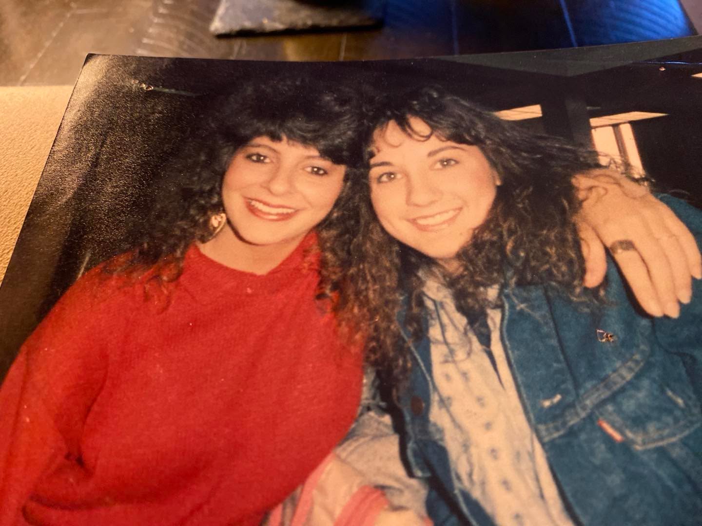 A younger Jeneen with her best friend Denise from Ohio